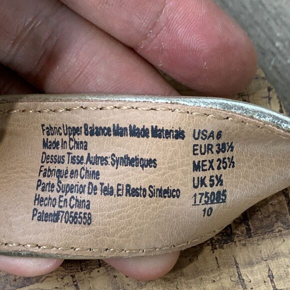 American Eagle Womens Sandals Size 6 Ankle Strap Wedge Heels Open Toe Brown - Picture 10 of 10